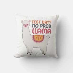 Almofada Dia do Teste de Presente do Professor Llama? Sem P