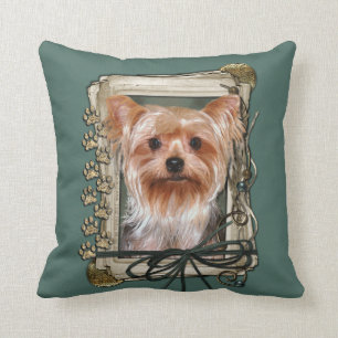 Almofada Dia dos pais - patas de pedra - yorkshire terrier