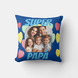 Almofada Dia dos Pais Super Papá | Mensagem Carinhosa Espan