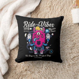 Almofada Dia perfeito para ser feliz | Monstro engraçado em