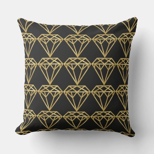 Almofada Diamante Dourado (Frente)