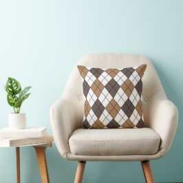 Almofada Diamante Marrom Argyle