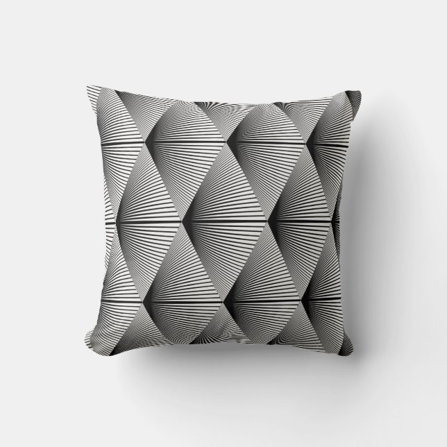 Almofada Diamond Geométrico: Design monocromático (Frente)