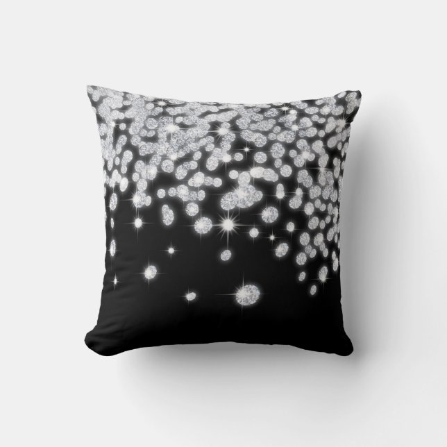 Almofada Diamond Jewels Jewelry Glitz Throw Travesseiro (Frente)