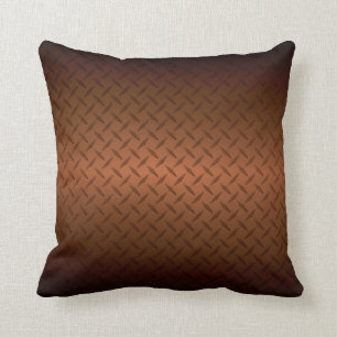 Almofada Diamondplate Look Pattern Black to Copper Fade (Pa
