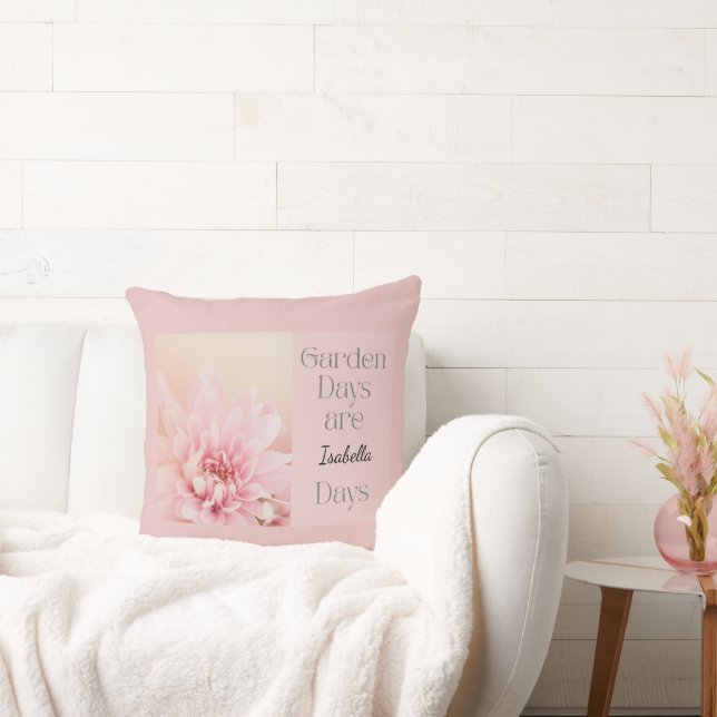 Almofada Dias de Jardim Personalizados, Presente para Hobby (Sofá)
