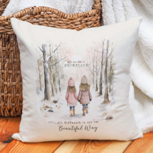 Almofada Diferentes Como Flocos de Neve Meninas Pequenas Fl