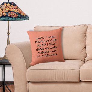 Almofada Dilly Dally Salmon Orange Travesseiro decorativo