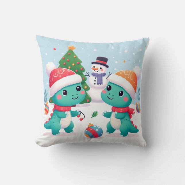 Almofada Dino CHRISTMAS Delights (Frente)
