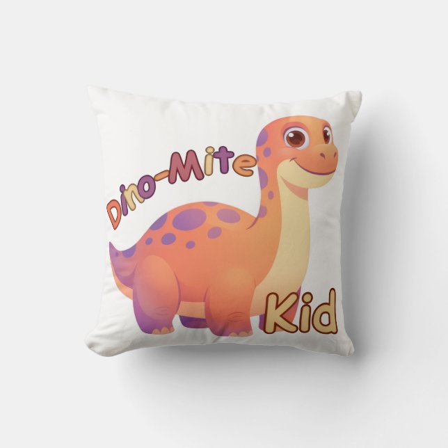 Almofada Dino-Mite Kid Throw Pillow (Frente)