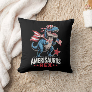 Almofada Dinossauro 4 de Julho Amerisaurus T Rex Engraçado