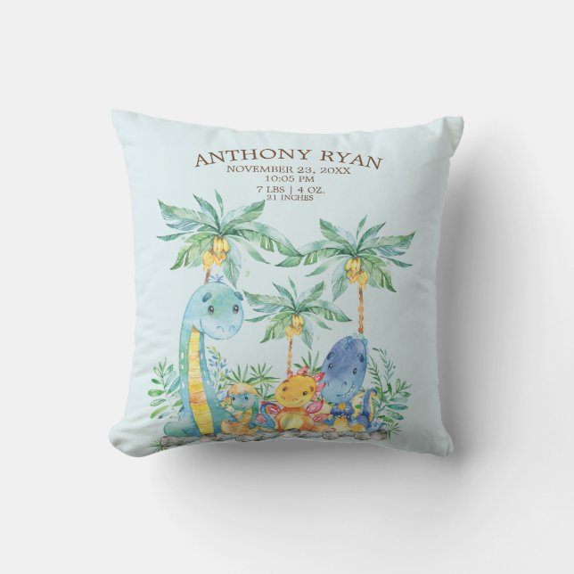 Almofada Dinossauro Bonito Bebê Boas - Travesseiro (Frente)