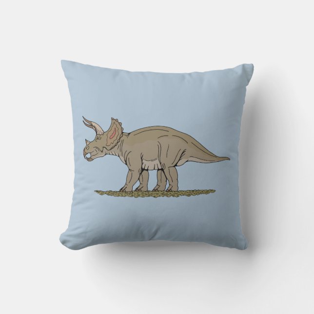 Almofada Dinossauro Cretáceo Tricerátops (Frente)