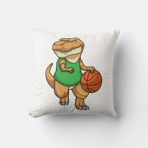 Almofada Dinossauro no Esporte com Basquete