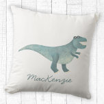 Almofada Dinossauro Pré-Histórico T-Rex Cute Personalizado<br><div class="desc">Um dinossauro Tiranossauro Rex divertido para se destacar da multidão. Grrr! Altere o nome para personalizar.</div>