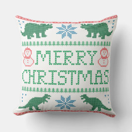 Almofada Dinossauro Travesseiro doce de Natal Feio 20" x 20