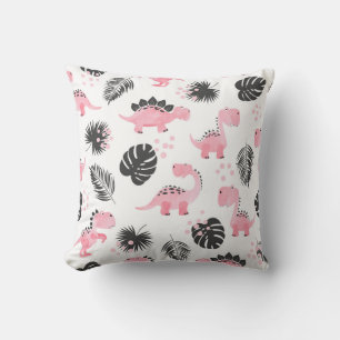 Almofada Dinossauros Rosa: Padrão Para Crianças Bonitas.