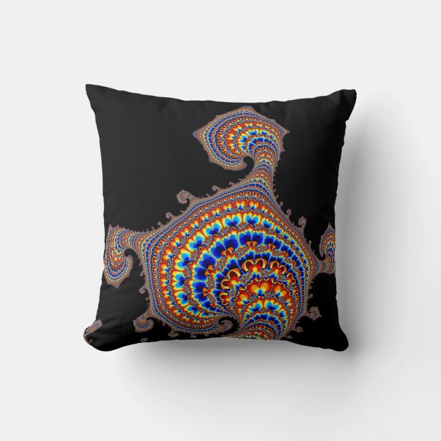 Almofada Dinozaur - Arte Fractal (Frente)