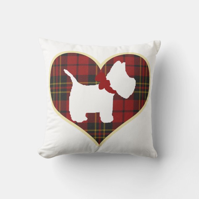 Almofada Direito de Westie (Frente)