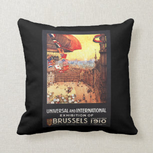 Almofada Dirigível de Lebaudy com as bandeiras do mundo na