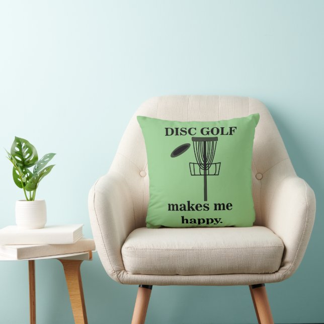 Almofada Disco Golfe Me Faz Feliz Disco Golfe  (Cadeira)