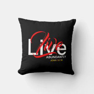 Almofada Dispersão de Vida Abundante ao Vivo John 10:10