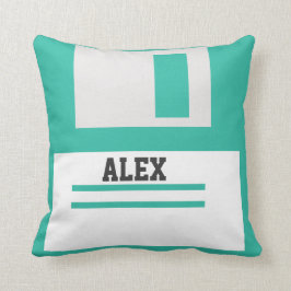 Almofada Disquetes de 3,5 polegadas com etiqueta para Nerd