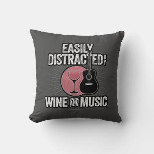 Almofada Distração fácil por vinho e música