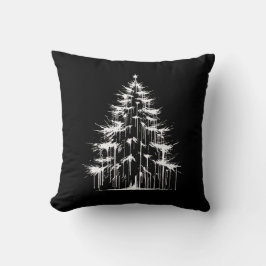 Almofada Distressed Drippy Gothic Chic White Christmas Tree
