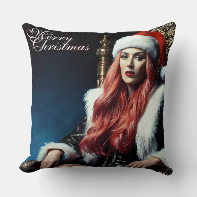 Almofada Diva de Pele e Couro – Feliz Natal (Frente)