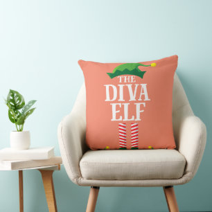 Almofada Diva Elf Matching Family Group Festa de Natal