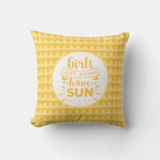 Almofada Diversão Amarelo Amarelo Meninas Só Querem Ter Sol