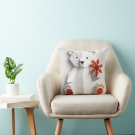 Almofada Diversão com urso polar em origami