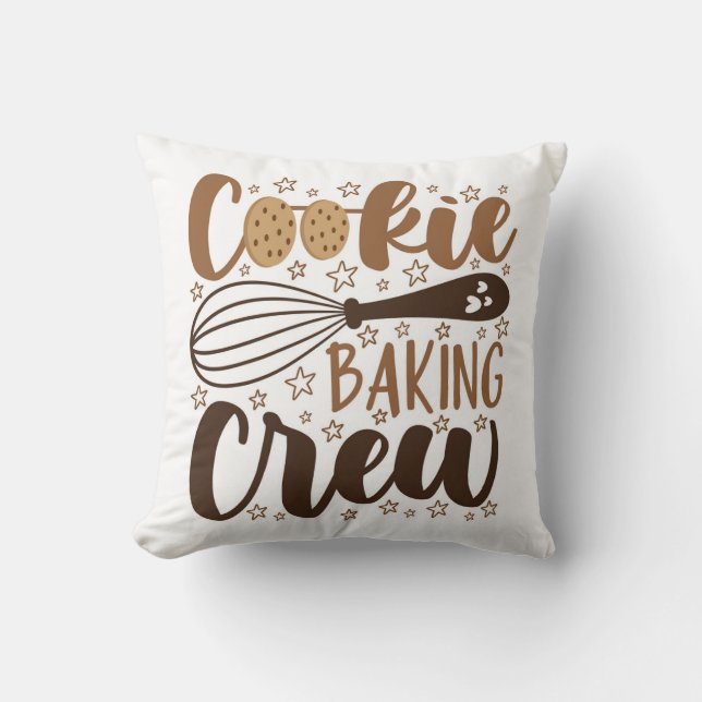 Almofada Diversão Cookie Baking Crew Design (Frente)
