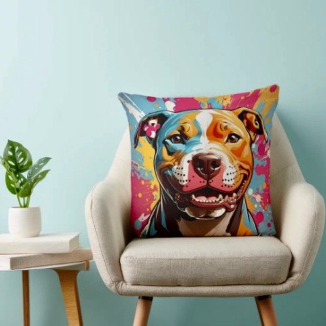 Almofada Diversão de Aniversário em Staffordshire (Throw Pillow 100% polyester heavyweight stretch material. Hidden zipper Made in the USA.

)
