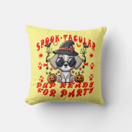 Almofada Diversão de Design de Abóbora de Cachorro de Hallo