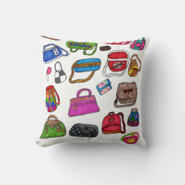 Almofada Diversão Desenho de Bolsa Ilustrado Fofo Arte Desi