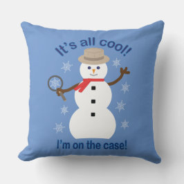 Almofada Diversão e Rico É tudo Legal Detetive Snowman