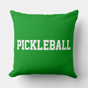 Almofada Diversão Esportiva Texto PICKLEBALL Branco No Verd
