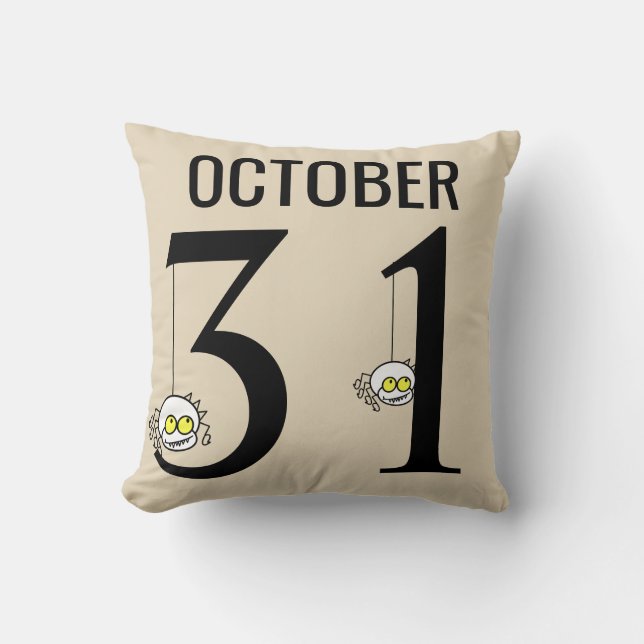 Almofada Diversão Feliz Dia das Bruxas 31 de outubro (Frente)