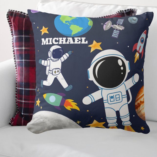 Almofada Divertido Astronauta do Espaço Sideral, Primeiro A (Criador carregado)