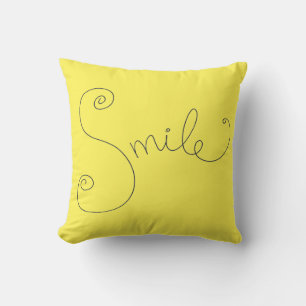 Almofada divertido desenho sorriso moderno design simples