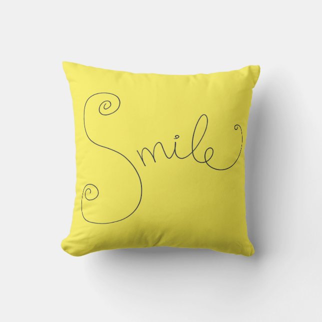 Almofada divertido desenho sorriso moderno design simples (Frente)