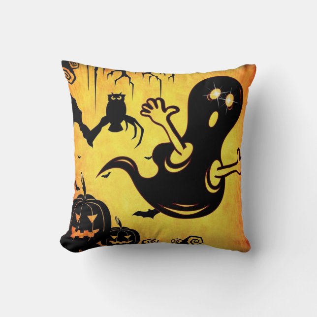 Almofada Divertido Truque de Halloween ou Tratado com a Ara (Frente)