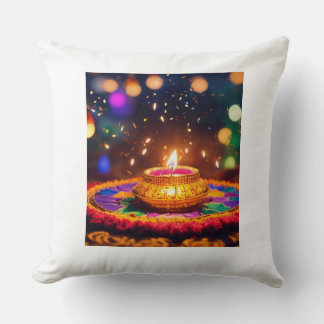 Almofada Diwali Diya Luz Lâmpada Auspeia Ocasião