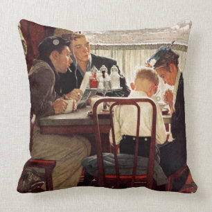 Almofada Dizendo a benevolência por Norman Rockwell