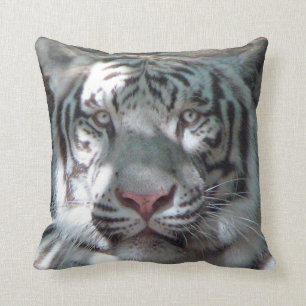 Almofada Do tigre travesseiro branco do fim acima
