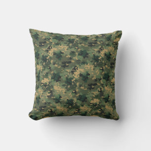 Almofada do travesseiro com padrão de camuflagem
