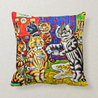 Do "travesseiro estilizado dos gatos de Louis Wain