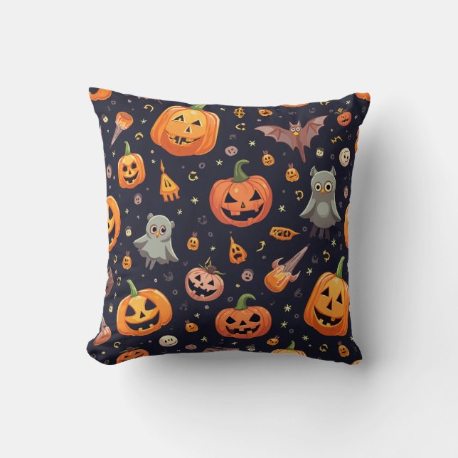 Almofada do Travesseiro Fantasma do Halloween Pump (Frente)